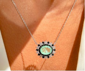 Colar Solaris Esmeralda Colombiana 