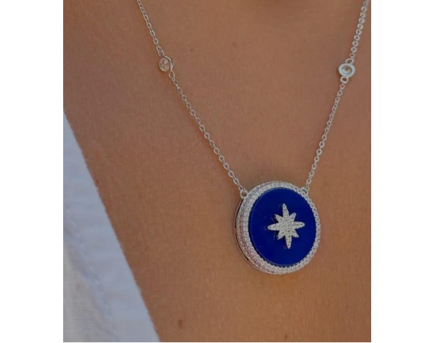 Colar Medalha Estrela Guia